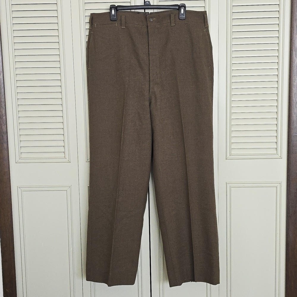 WWII US Army Regulation Officers Trousers Wool OD 1945 37x30 Original